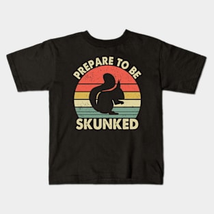 Prepare To Be Skunked Cribbage Lovers Vintage Cribbage Game Kids T-Shirt